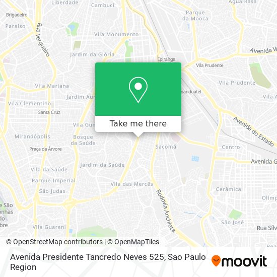 Mapa Avenida Presidente Tancredo Neves 525