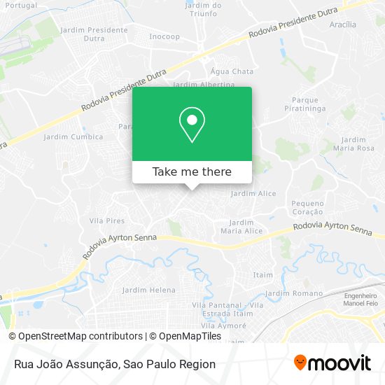 Rua João Assunção map