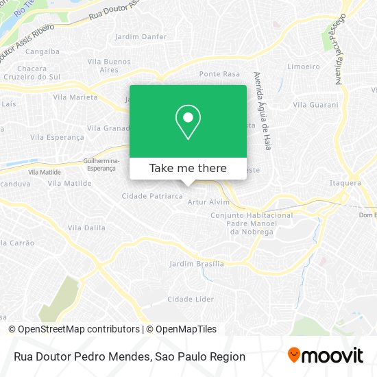 Mapa Rua Doutor Pedro Mendes