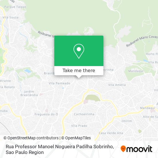 Mapa Rua Professor Manoel Nogueira Padilha Sobrinho