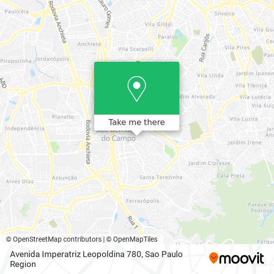 Mapa Avenida Imperatriz Leopoldina 780