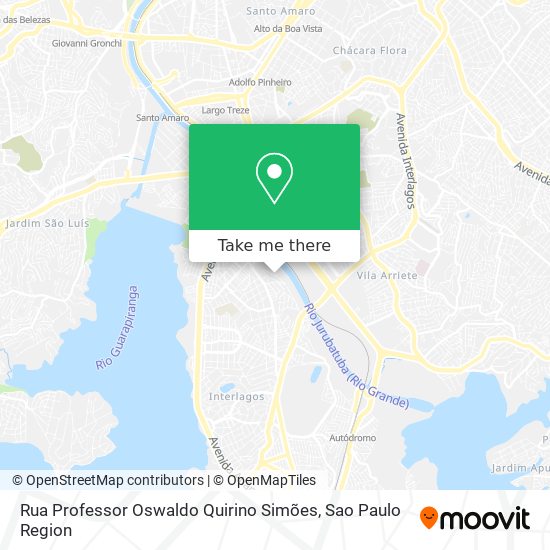 Mapa Rua Professor Oswaldo Quirino Simões