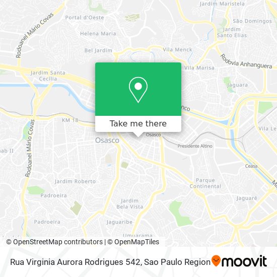 Rua Virginia Aurora Rodrigues 542 map
