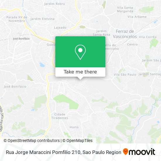 Mapa Rua Jorge Maraccini Pomfilio 210