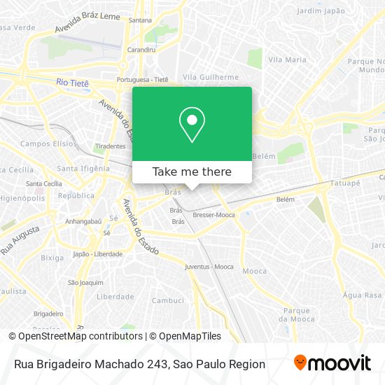 Mapa Rua Brigadeiro Machado 243