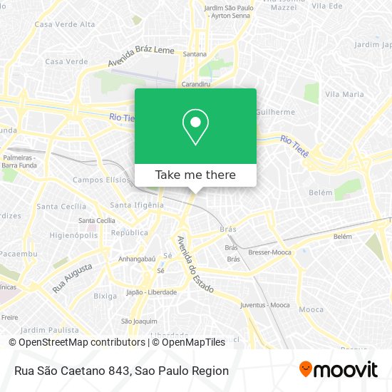 Mapa Rua São Caetano 843