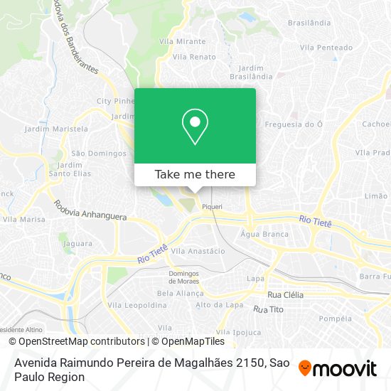 Mapa Avenida Raimundo Pereira de Magalhães 2150