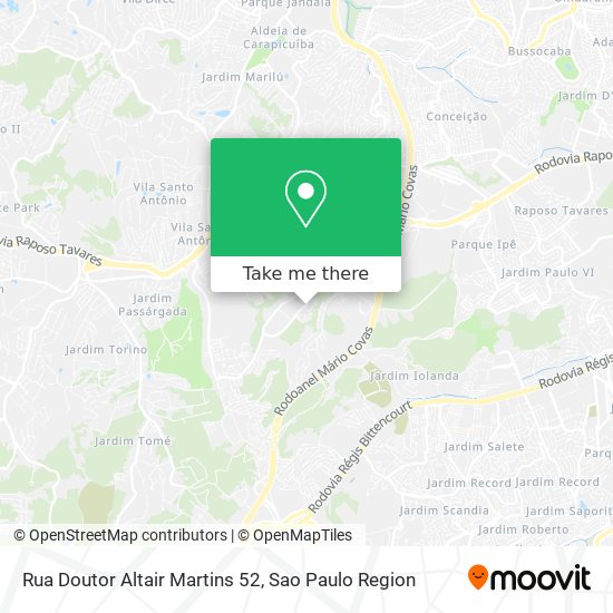 Mapa Rua Doutor Altair Martins 52
