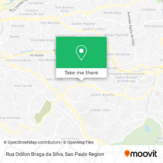 Mapa Rua Odilon Braga da Silva