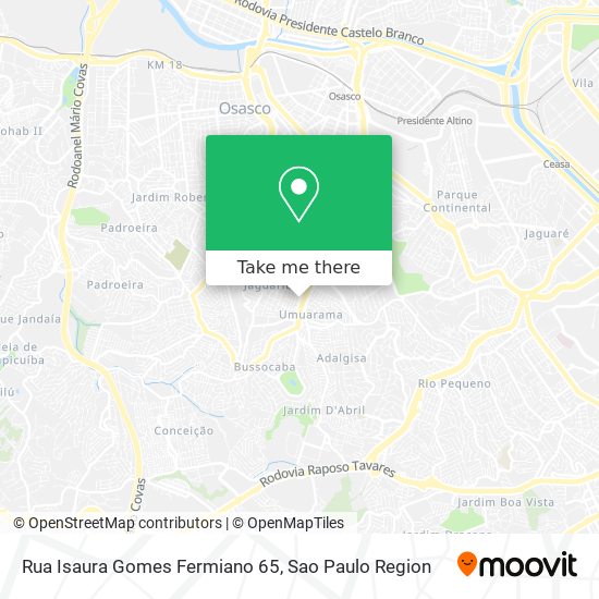 Rua Isaura Gomes Fermiano 65 map