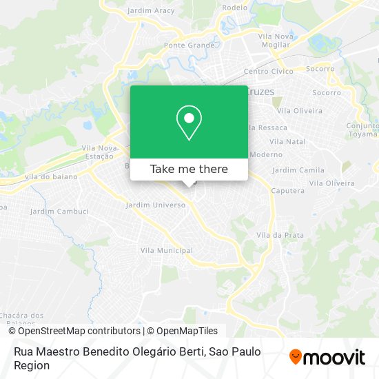 Mapa Rua Maestro Benedito Olegário Berti