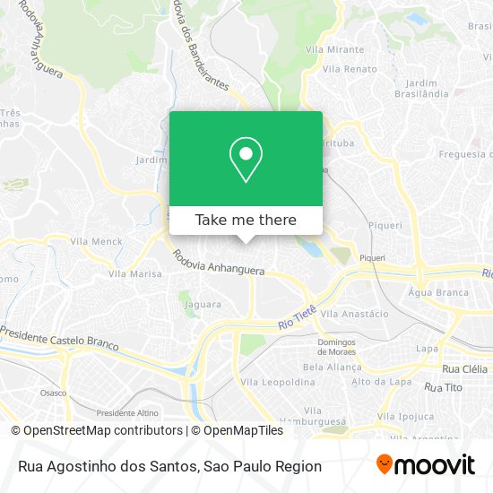 Rua Agostinho dos Santos map
