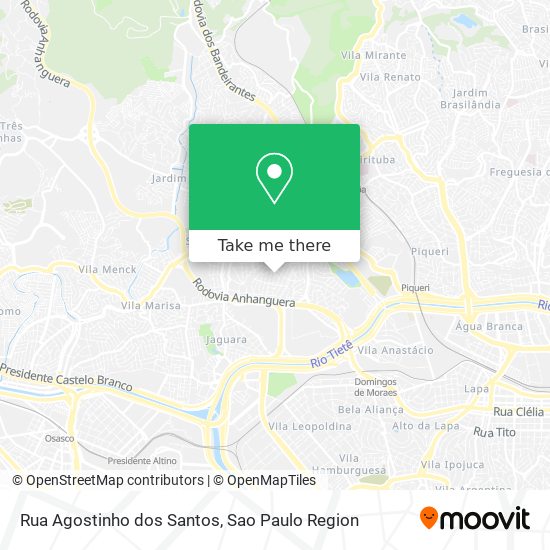 Mapa Rua Agostinho dos Santos