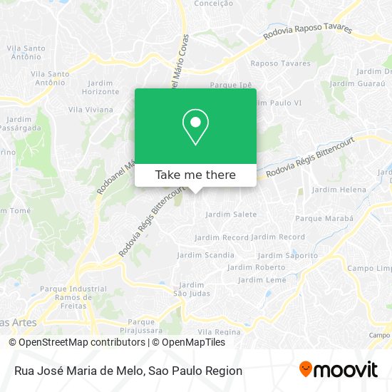 Mapa Rua José Maria de Melo