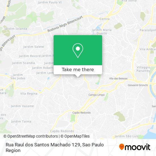 Mapa Rua Raul dos Santos Machado 129