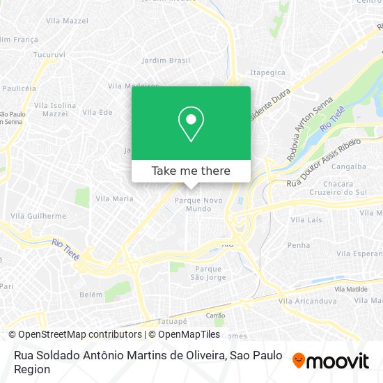 Rua Soldado Antônio Martins de Oliveira map