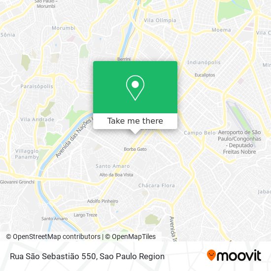 Mapa Rua São Sebastião 550