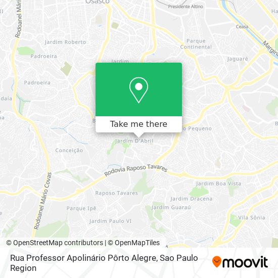 Rua Professor Apolinário Pôrto Alegre map