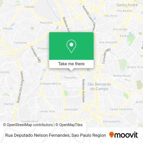 Rua Deputado Nelson Fernandes map