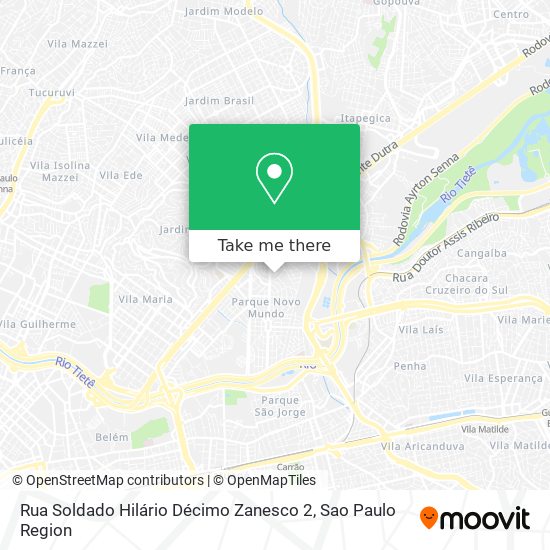 Rua Soldado Hilário Décimo Zanesco 2 map