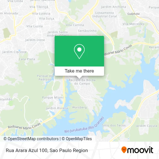 Rua Arara Azul 100 map