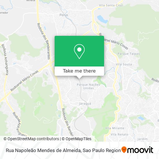 Rua Napoleão Mendes de Almeida map