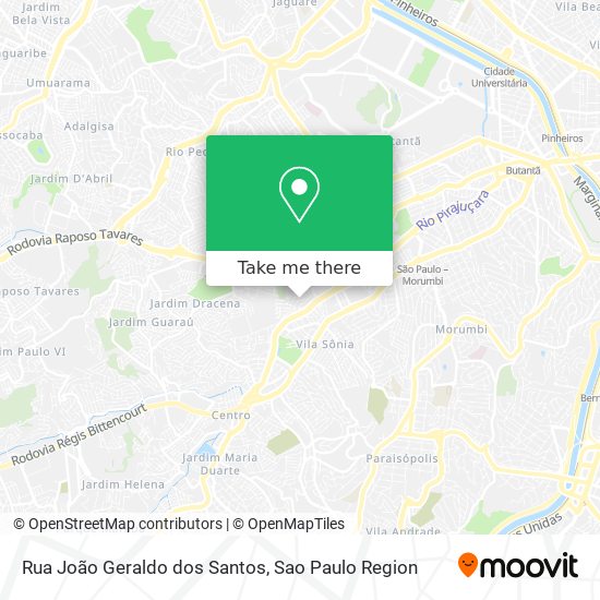 Rua João Geraldo dos Santos map