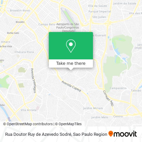 Mapa Rua Doutor Ruy de Azevedo Sodré