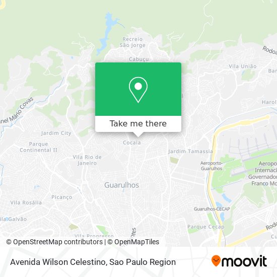 Mapa Avenida Wilson Celestino