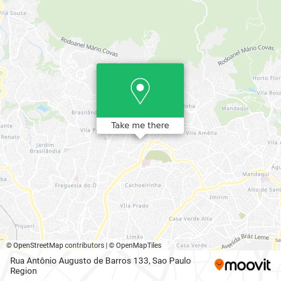 Mapa Rua Antônio Augusto de Barros 133