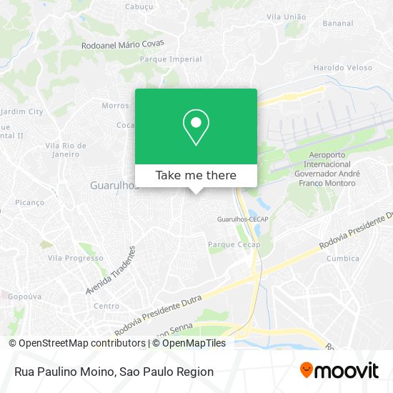 Mapa Rua Paulino Moino