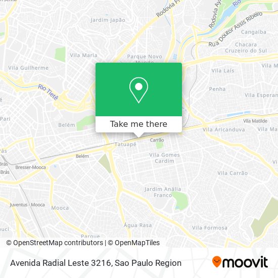 Avenida Radial Leste 3216 map