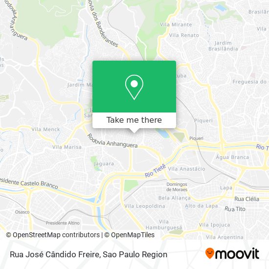 Rua José Cândido Freire map