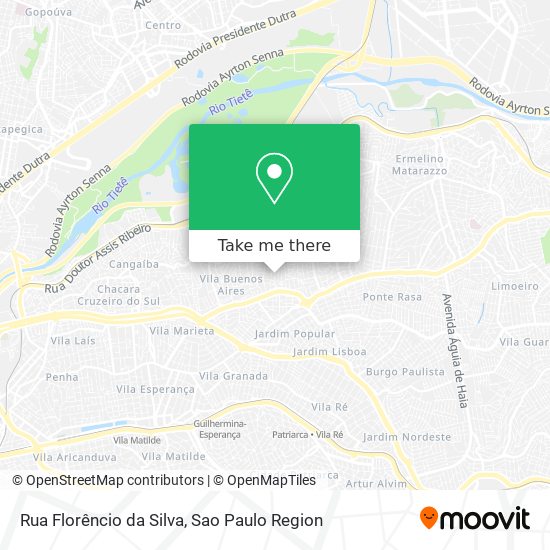 Mapa Rua Florêncio da Silva