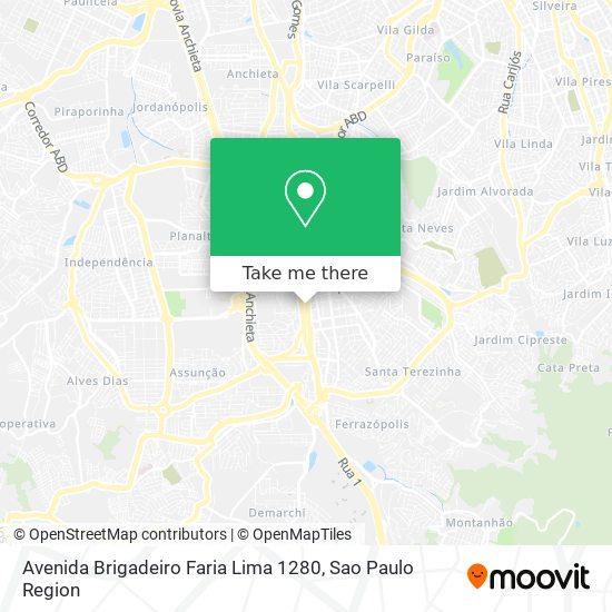 Avenida Brigadeiro Faria Lima 1280 map