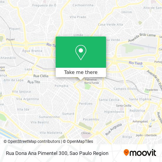 Mapa Rua Dona Ana Pimentel 300