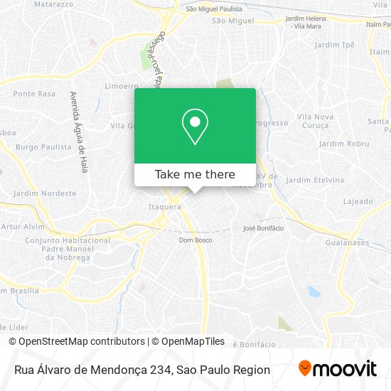 Mapa Rua Álvaro de Mendonça 234