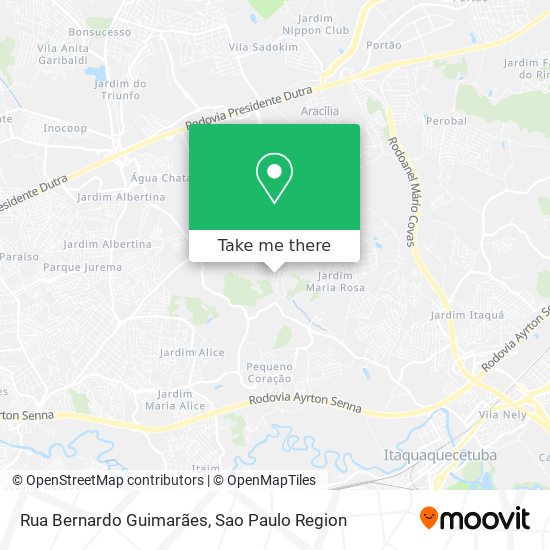 Mapa Rua Bernardo Guimarães