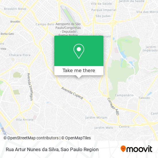 Mapa Rua Artur Nunes da Silva