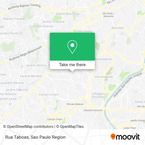 Rua Taboas map