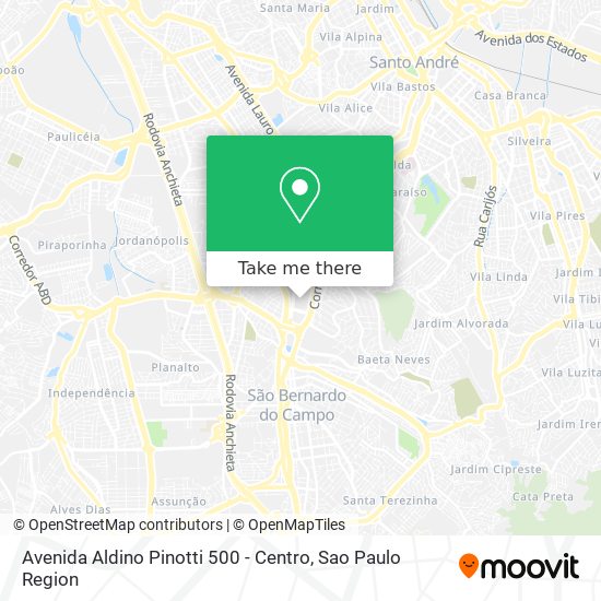 Avenida Aldino Pinotti 500 - Centro map