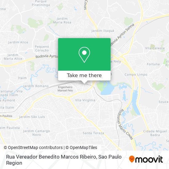 Rua Vereador Benedito Marcos Ribeiro map