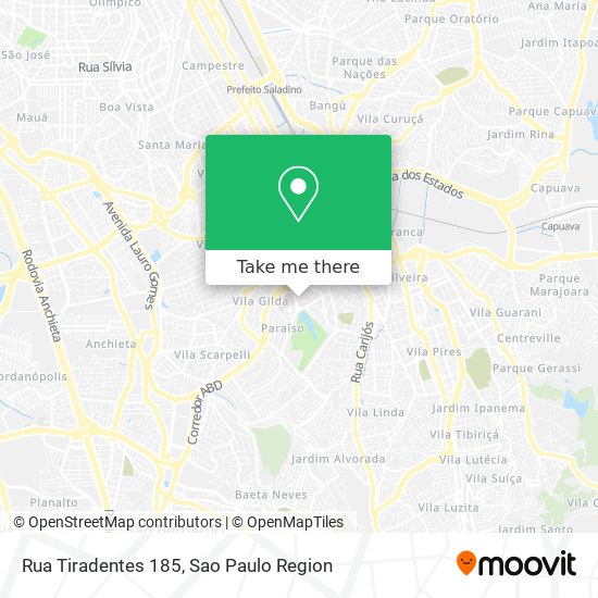 Rua Tiradentes 185 map
