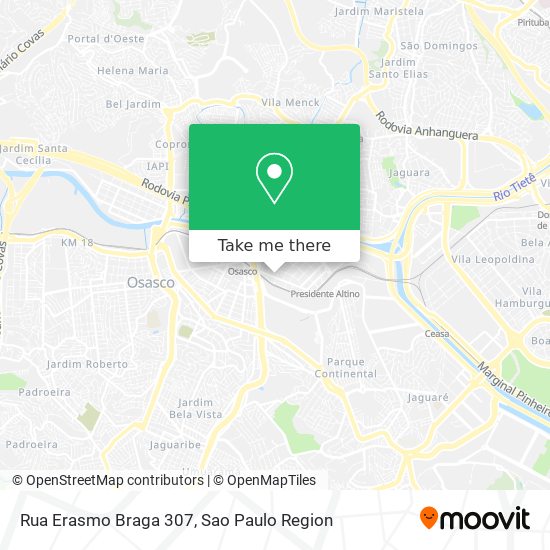 Mapa Rua Erasmo Braga 307