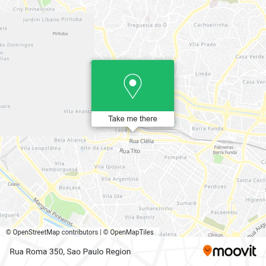 Rua Roma 350 map