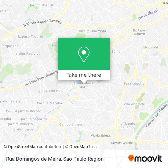 Mapa Rua Domingos de Meira