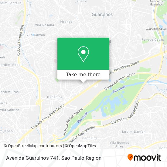 Mapa Avenida Guarulhos 741