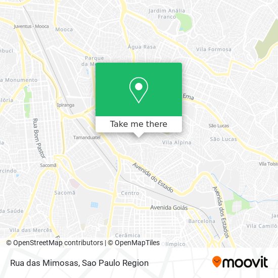 Rua das Mimosas map