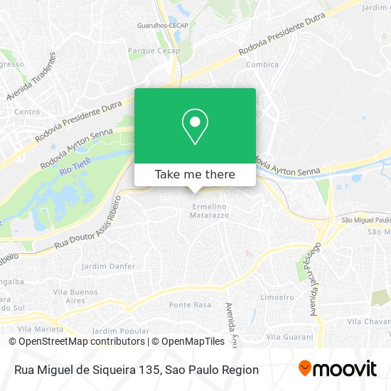 Mapa Rua Miguel de Siqueira 135