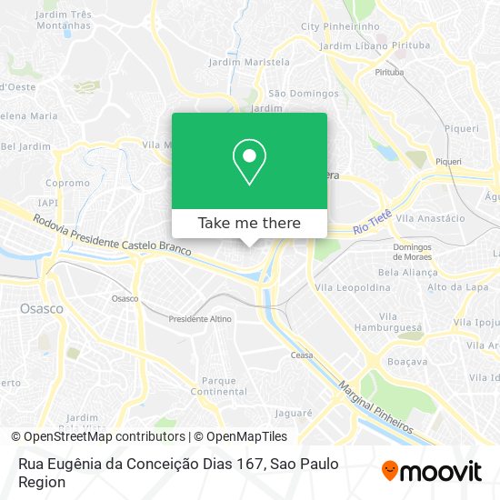 Rua Eugênia da Conceição Dias 167 map